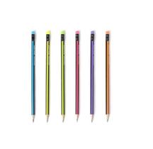 Lápis Preto Sextavado Triangular Neon Hb N.2 Com 48 Unidades