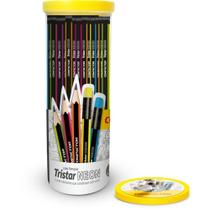 Lapis Preto Sextavado Triangular Neon HB N.2