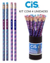 Lápis Preto Shiny Cis HB Corpo Brilhante Kit com 04 Unidades Lápis Preto Shiny Cis HB Corpo Brilhante Kit com 04 Unidades