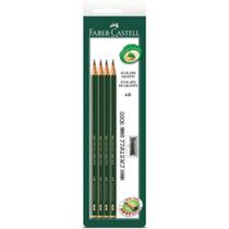 Lápis Preto Técnico 9000 6B Preto ESCOM Macio - Bloco com 4 Caixas de 24 Unidades