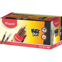 Lápis Preto Triangular BLACK PEPS HB com Borracha Caixa com 144