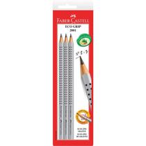 Lapis preto triangular ecolapis grip 2001 cinza faber-castell