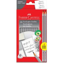 Lapis preto triangular ecolapis grip 2001 prata 2 gra faber-castell