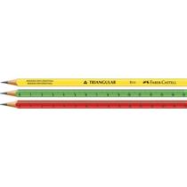 Lapis preto triangular ecolapis regua sortidos faber-castell