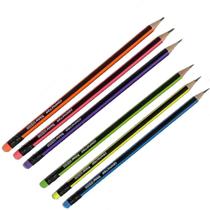 Lápis preto tristar neon com borracha Lápis preto tristar neon com borracha