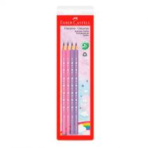 Lápis preto Unicórnio SM/935UNI com 4 unidades - Faber-Castell Lápis preto Unicórnio SM/935UNI com 4 unidades - Faber-Castell