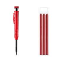 Lápis Sólido Para Carpinteiro Com Refil De Grafite E Apontador Embutido Para Marcação E Scribing Em