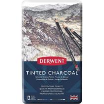 Lápis Tinded Charcoal Derwent 12 cores