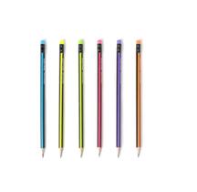 Lápis Tristar Neon HB Nº2 Triangular c/ Borracha Kit 48 Un