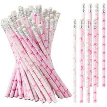 Lápis Xqumoi Coquette Pink Bow com borracha 2 HB 60 unidades