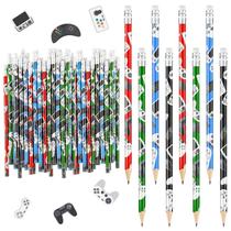 Lápis Yexiya Video Game 52 peças de madeira multicolorida com borracha Lápis Yexiya Video Game 52 peças de madeira multicolorida com borracha