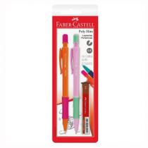 Lapiseira 0.5mm Poly Slim Rosa e Roxa SM/05SLIMRR com 2 unidades - Faber-Castell