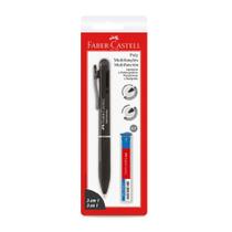 Lapiseira 0.7 E Caneta 3 Em 1 Preta Faber Castell Lapiseira 0.7 E Caneta 3 Em 1 Preta Faber Castell