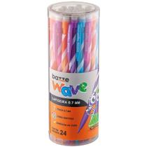 Lapiseira 0.7MM Bazze Wave 4 Cores com Grafite - Pote com 24