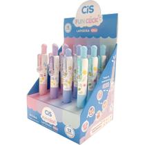 Lapiseira 0.7MM CIS FUN CLICK 4 Cores Corpo Decorado Pacote com 12