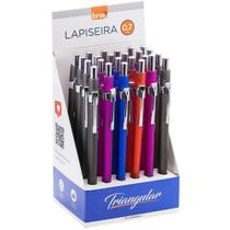 Lapiseira 0,7MM Triangular com Borracha 4 Cores Sortidas BRW (display com 24 Unidades)