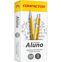 Lapiseira 0,9MM Aluno Metálica com Borracha Caixa com 12
