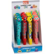 Lapiseira 2.0MM Divert Boo Plástica BRW com Ponteira de Monstros Display com 12 Unidades