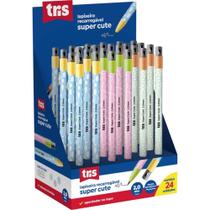 Lapiseira 2.0MM TRIS Super Cute Retrátil com Apontador - Display com 24