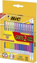 Lapiseira BIC Shimmers 0,7mm, Corpo Colorido Brilhante, Hexagonal, Leve 14 Pague 12