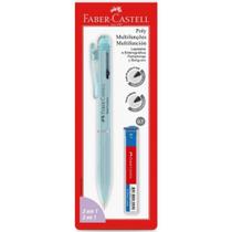 Lapiseira e Caneta Poly Multifunções 3 em 1 FABER-CASTELL Azul Pastel