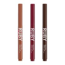 Lapiseira Labial Volume Big & Full 3 unid Nude Beige, Red Wine, Warm Brown - Ruby Kisses