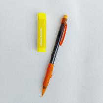 Lapiseira Laranja 0,5mm com Borracha Neon Amarela