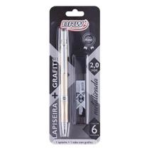 Lapiseira Metalizada 2.0mm Cor Dourada com grafite HB BRW