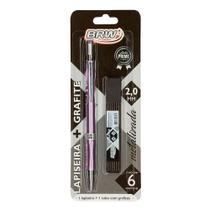 Lapiseira Metalizada 2.0mm Cor Rosa com grafite HB BRW