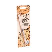Lapiseira Retrátil Cat Lovers Bege Vegano À Prova D'Água 0,24g - Vizzela 100% Original