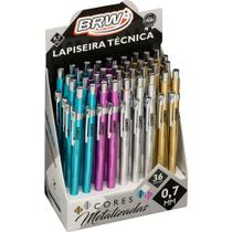 Lapiseira Técnica Metalizada 0,7MM 4 Cores Sortidas - Display com 36 Unidades descrição Lapiseira Técnica Metalizada 0,7MM 4 Cores Sortidas - Display com 36 Unidades descrição