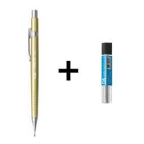 Lapiseira TecnoCis 0.5mm Ouro + 1 Tubo Grafite BigTree HB