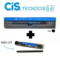 Lapiseira Tecnocis 5.6 Preta + Tubo C/3 Grafites Cis