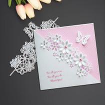 Lapoo Molde de Corte em Metal Borboleta e Flor 14 x 6 cm