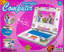 Laptop Brinquedo Infantil Rosa Musical Educativo Com Luzes- GARANTA JÁ