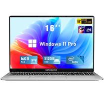 Laptop FUNYET 16 polegadas Gaming 16 GB de RAM 512 GB SSD Windows 11 Pro