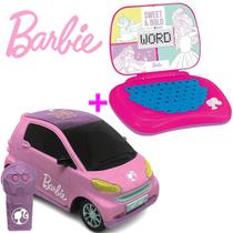 Laptop Infantil e Carrinho Beauty Pilot Rosa da Barbie