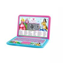 Laptop Rosa Infantil Bilíngue 60 Atividades Princesas 6217 - DmToys