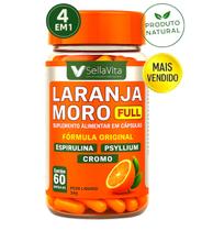 Laranja Moro FULL Cromo Spirulina Psyllium 60 Cáps 4 em 1 SellaVita