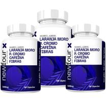 Laranja Moro + Picolinato Cromo + Caféina + Fibras Kit 3