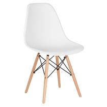 Laraz, Cadeira Charles Eames Eiffel Dsw - Branco - Madeira clara