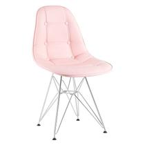 Laraz, Cadeira estofada Charles Eames Eiffel Botonê DKR com pés de metal cromado