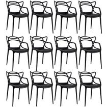 Laraz Home Decor, Kit 12 Cadeiras Masters Allegra - Preto