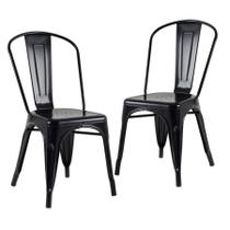 Laraz Home Decor, KIT - 2 x cadeiras Iron Tolix - Preto - Semibrilho Laraz Home Decor, KIT - 2 x cadeiras Iron Tolix - Preto - Semibrilho