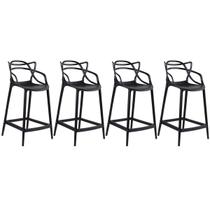 Laraz Home Decor, Kit 4 Banquetas Médias Masters Allegra 66 cm