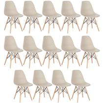 Laraz, KIT - 14 x cadeiras Charles Eames Eiffel DSW - Base de madeira clara - Nude Laraz, KIT - 14 x cadeiras Charles Eames Eiffel DSW - Base de madeira clara - Nude