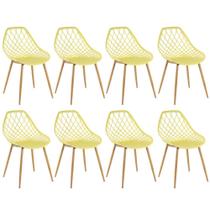 Laraz, Kit - 8 x cadeiras Clarice - Cleo - Amarelo Laraz, Kit - 8 x cadeiras Clarice - Cleo - Amarelo