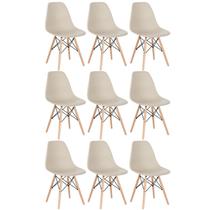 Laraz, KIT - 9 x cadeiras Charles Eames Eiffel DSW - Base de madeira clara - Nude