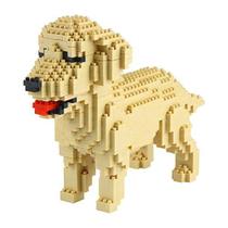 Larcele Micro Dog Building Blocks Mini Pet Building Toy Bricks, 950 peças KLJM-02 (Golden Retriever)