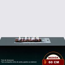 Lareira a Gás Bella - 60cm - Aço Carbono Cinza - Fogo & Art Lareira a Gás Bella - 60cm - Aço Carbono Cinza - Fogo & Art